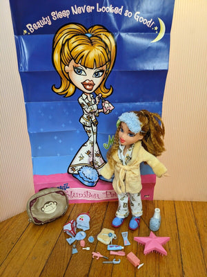 Bratz Doll 10" Meygan Slumber Party First Edition 2001 & Accessories