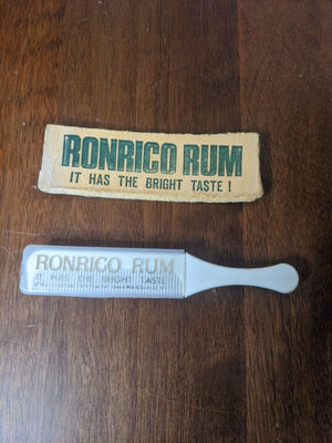 The Bright Taste! Ronrico RumBar Promo Items Puerto Rico Sponge Brush Lot Rare