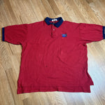 RARE** Vintage Blockbuster Video Polo  XLG Employee Uniform Red Navy