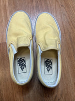 Vans Shoes Mens 3.5 Womens 5 Pastel Yellow Slip On Skate Sneaker Canvas