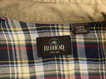 RedHead Shirt Journeyman Large Green Button Up Flannel Lined  Outdoor As Is 