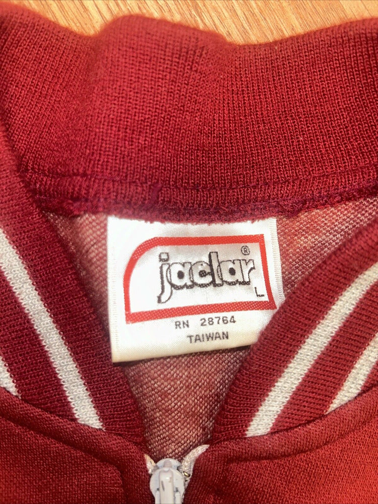 Jaclar Mens Heritage Track Jacket Red/Gray Full Zip Up Vintage LARGE