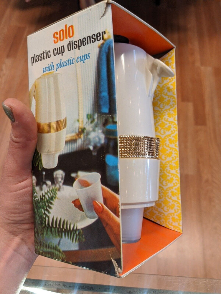 1970's Mid Century Solo Wall Mount Cup Dispenser NIB