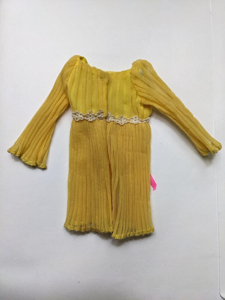 Vintage 1970 Mattel Barbie Clothes Lemon Kick #1465  Mod Era Top  Yellow Tunic