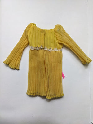 Vintage 1970 Mattel Barbie Clothes Lemon Kick #1465  Mod Era Top  Yellow Tunic