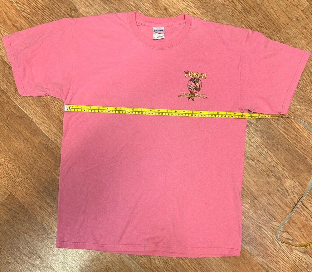 Vintage “The Conch” Graphic Tee Shirt  Size Large pink Mermaid 