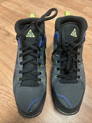 Nike ACG Mens High Size 13 Black Grey Neon EUC rare 