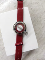 Vintage Moschino Red Diamonds Are Forever Watch EUC 