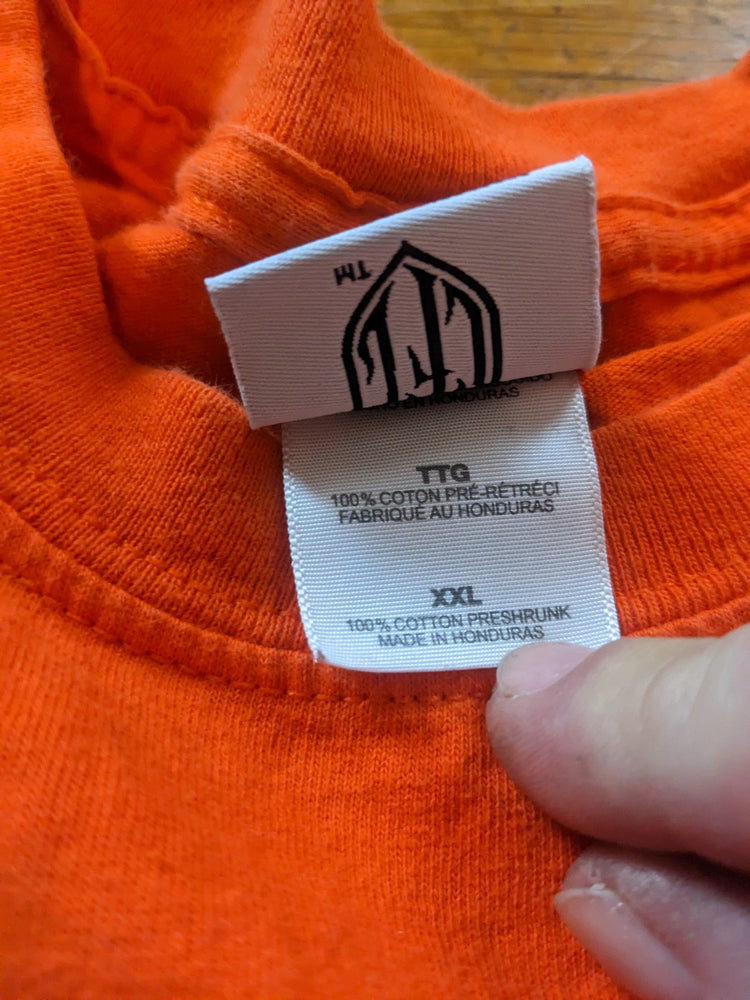 Vintage West Coast Choppers TShirt Size XXL Orange Motorcycles Y2K As Is 