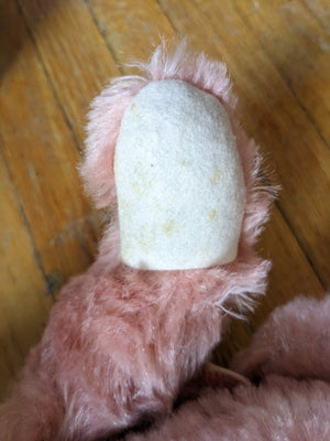 Hermann Teddy Bear Rose Mohair Shaker Growler Jointed Pink Bear AS IS 