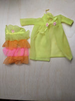 Vintage Mattel Barbie #1841 Night Clouds Yellow Robe & Matching Night Gown As Is