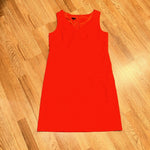 Talbots Womens Sleeveless Midi Sheath Dress Size 16  XL Red Zip