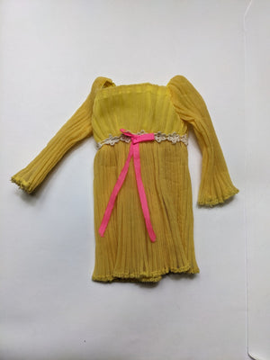 Vintage 1970 Mattel Barbie Clothes Lemon Kick #1465  Mod Era Top  Yellow Tunic