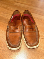 Men's Nautica Camel Leather Slip on Casual Shoes sz Mens 10