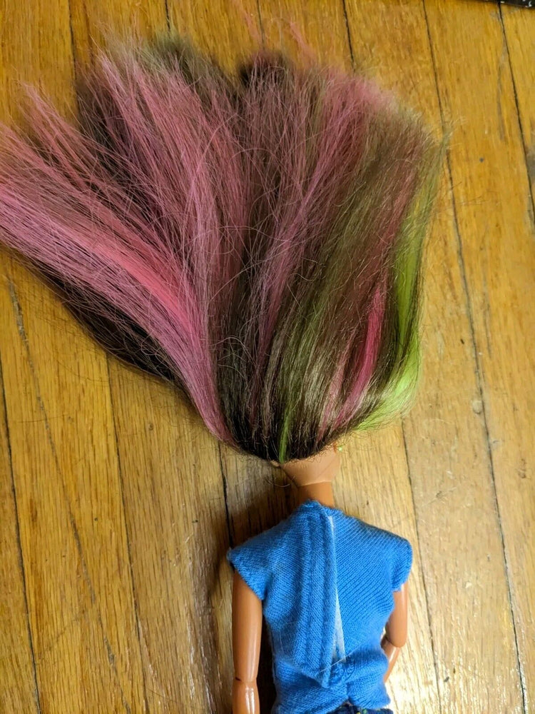 1998 Happening Hair Teresa Pink Green Hair And Jointed Articulated