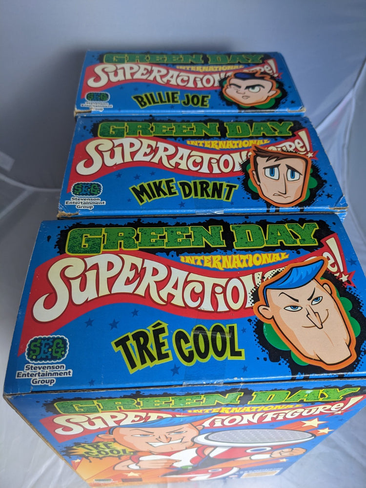GREEN DAY 3 International Super Action Figures Lot 2004 