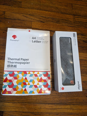 PeriPage A40 Mini Portable Thermal Printer In Pink + 1 Pack Of Thermal Paper 