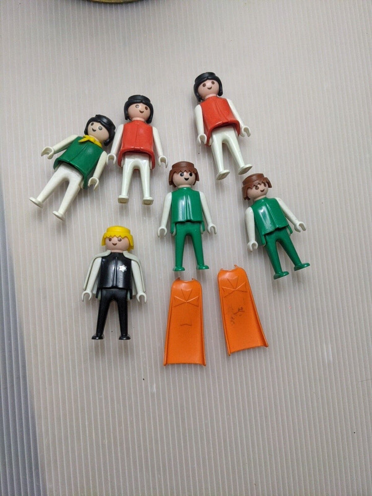 Lot Of 6 vintage 1974 Playmobil Geobra People Figures 70s 