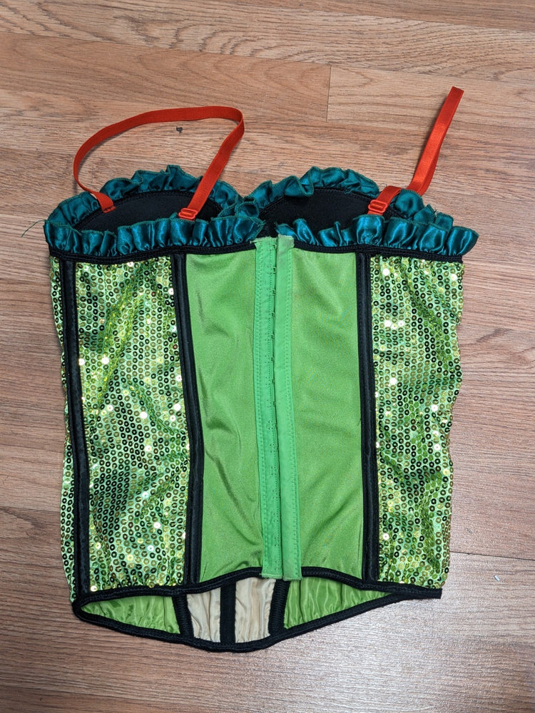 Teenage Mutant Ninja Turtles SEQUIN CORSET Costume Bustier Cosplay Women's XS