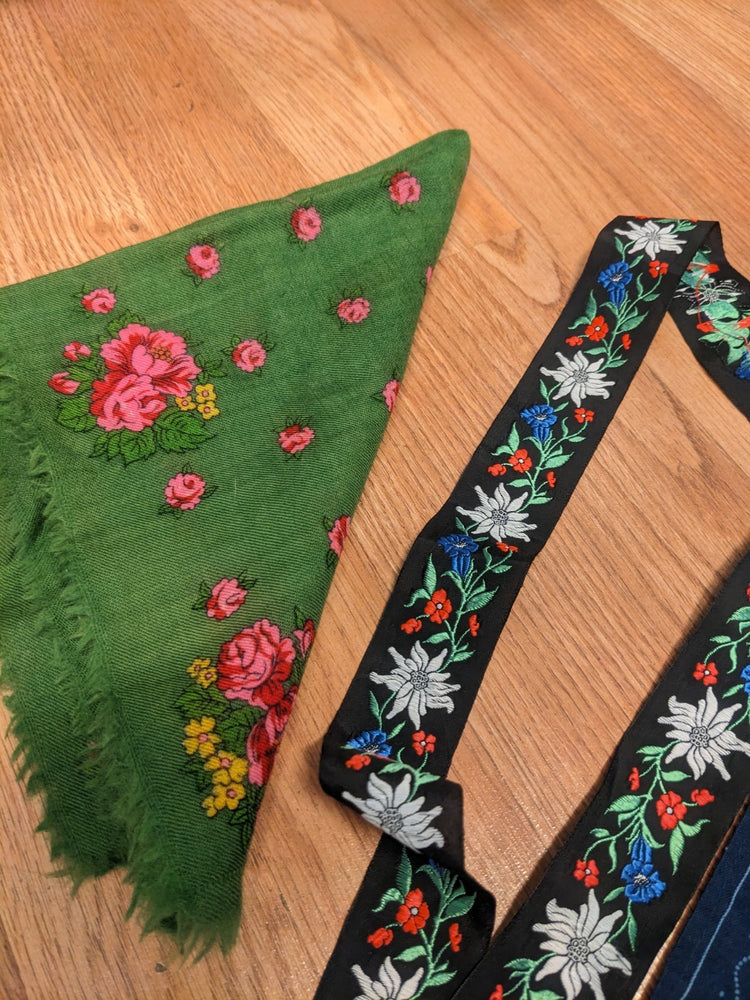Vtg German Bavarian Oktoberfest Dirndl Lederhosen Accessories Lot 