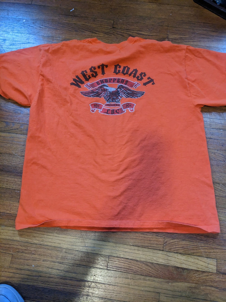 Vintage West Coast Choppers TShirt Size XXL Orange Motorcycles Y2K As Is 