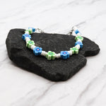 Natalia - Puka Shell Anklet Bracelet with Fimo Daisy Beads - PC