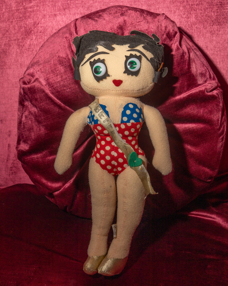 Vintage Handmade Betty Boop Cloth Doll – Miss USA Swimsuit