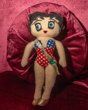 Vintage Handmade Betty Boop Cloth Doll – Miss USA Swimsuit