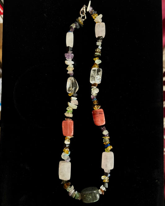 “Earthlight” Mixed Stone Statement Necklace