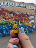 Pride Brick Charm – Handcrafted Polymer Clay Charm by Alan Dow