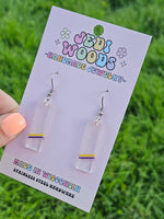 Subtle Intersex Pride Acrylic Earrings