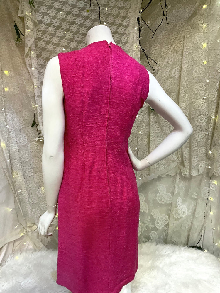 Hot pink 60s 2 pc set dress and jacket size xs 0