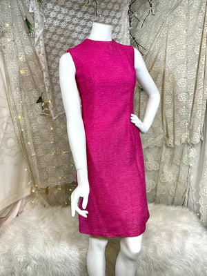 Hot pink 60s 2 pc set dress and jacket size xs 0