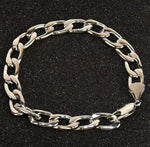 Men's Masc 8.5" Stainless Steel Silver Chain Link Bracelet Jewelry