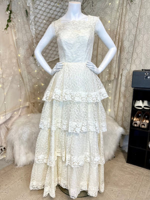 Vivinne Tiered Vintage Wedding Dress