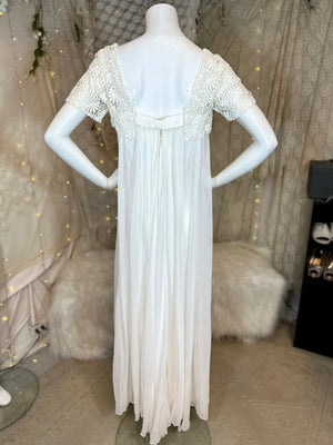 Goldie 70s Embroidered Yoke Maxi Wedding Dress