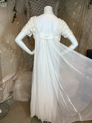 Goldie 70s Embroidered Yoke Maxi Wedding Dress