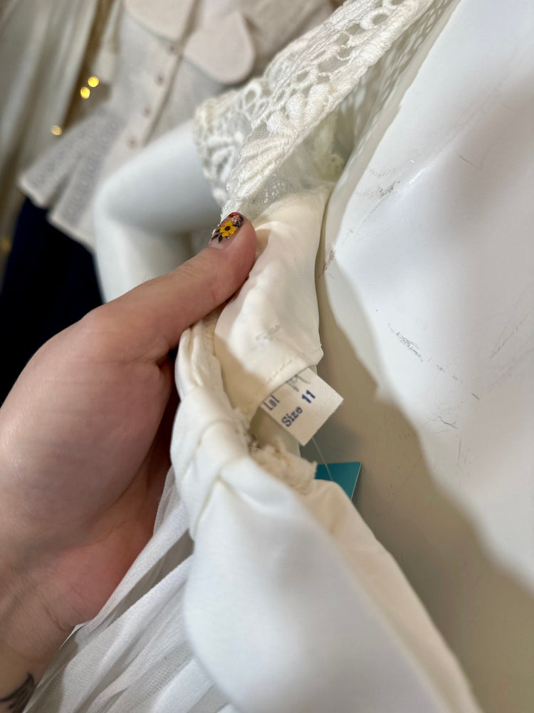 Goldie 70s Embroidered Yoke Maxi Wedding Dress