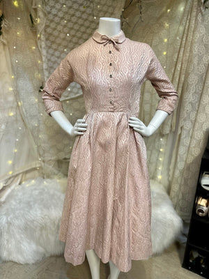 1950’s Fit and Flare Jonathan Logan pink dress size xs