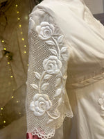 Vintage Crotched Lace Wedding Dress AS IS