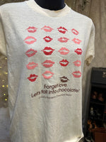 VTG 70s /80's Toledo Crosby Gardens "Forget Love, Let's Fall into Chocolate." Small to medium fit