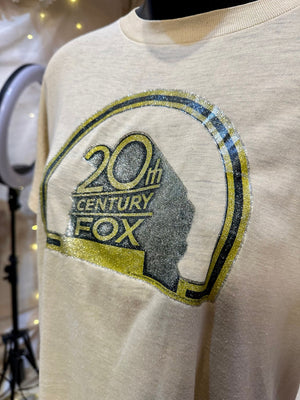 VTG 1970's 20th Century Fox Heat Transfer Taupe Graphic T-shirt Large