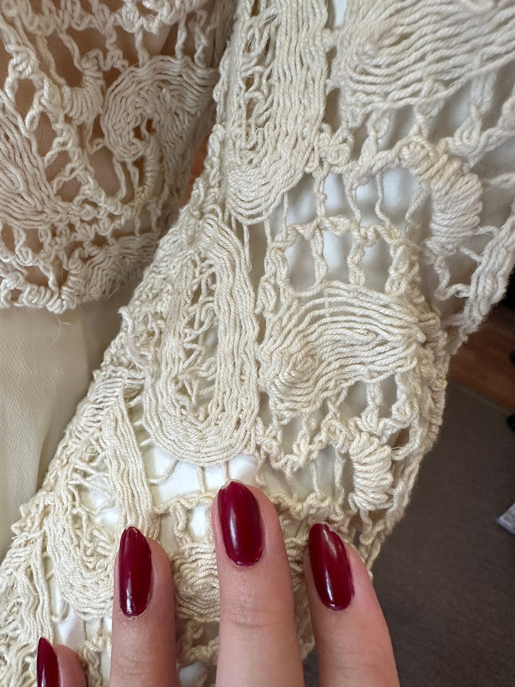 Vintage Fred Pearlberg I. Magnin 1960's Irish Lace Wedding Dress