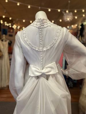 1970s Vintage Bethany Vintage Edwardian Inspired Wedding Dress