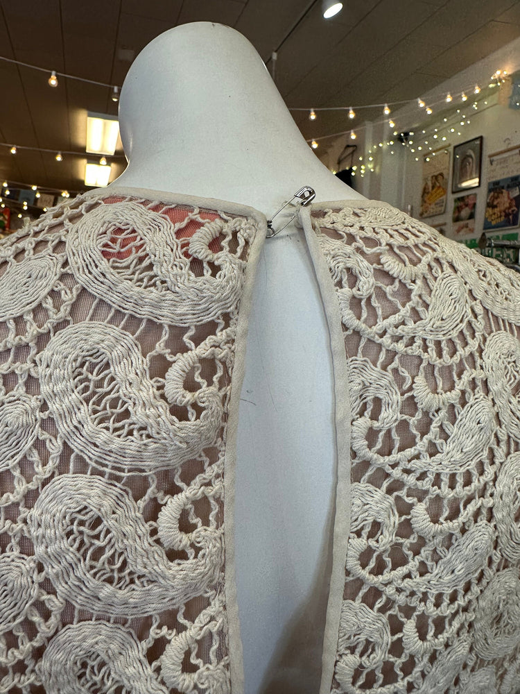 Vintage Fred Pearlberg I. Magnin 1960's Irish Lace Wedding Dress