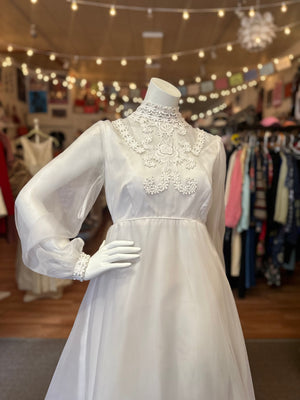 1970s Vintage Bethany Vintage Edwardian Inspired Wedding Dress