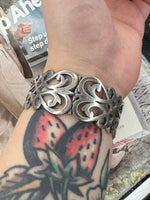 Vintage Mexican Cheo Silver scrollwork bracelet