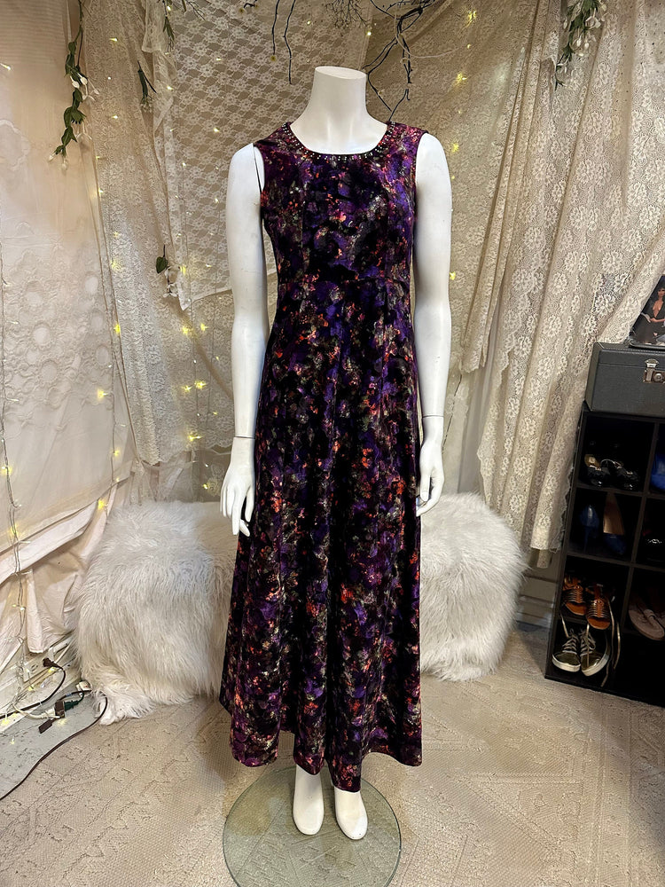 1960’s Rare Vintage Japanese Amazing Velvet Maxi Dress