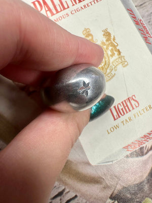 Mcm silver dome bubble chunky ring