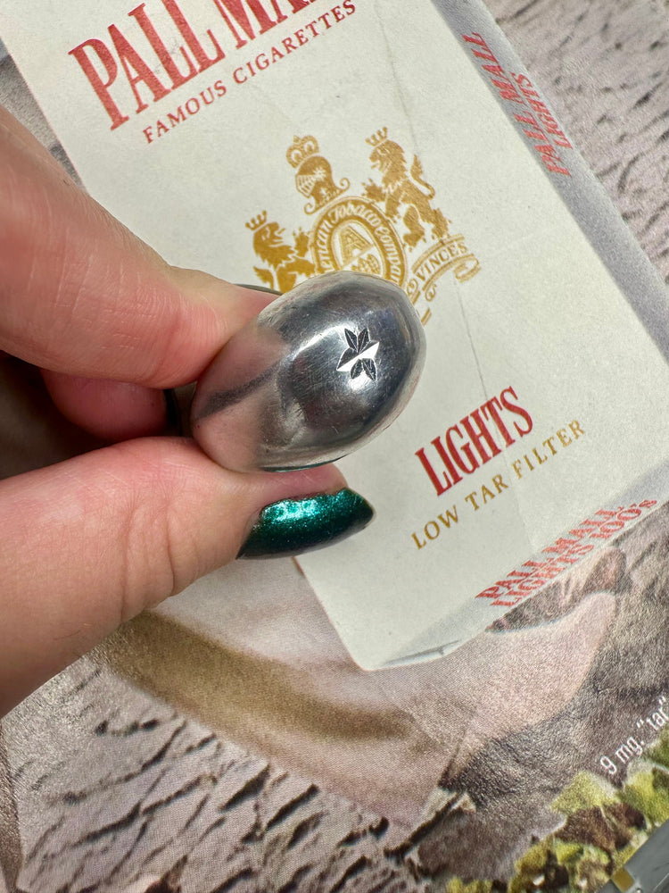 Mcm silver dome bubble chunky ring